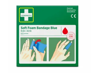 Bandage Cederroth Soft Foam blauw 6cmx4.5m - 4