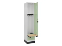 locker met bank,HxBxD 1950x400x815mm,1vak,vak B 400mm,draaigrendel