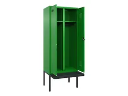 locker met bank,voor scheiding van kleding,HxBxD 2120x800x815mm,2vak