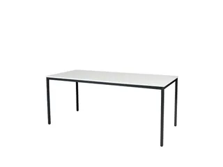 Domino Basic Tafel Vaste Hoogte 1800x800mm Grijs 25mm Zwart 4-Poot - 1