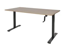 Dextro Slinger Bureau Zit-sta T-poot 140x80 Hav/kers 25mm Zwart