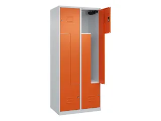 Z-garderobekast,HxBxD 1850x800x500mm,vak B 200/400mm,cil.-slot - 2