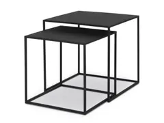 set bijzettafels,HxBxD 350-400x350x350mm,vierkant,sledeframe zwart