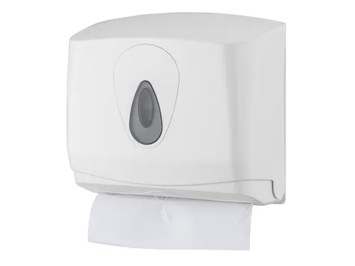 Handdoekdispenser Mini Wit Kunststof C-vouw Z-vouw