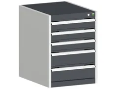 ladekast HxBxD 700x525x525mm 5laden romp RAL7035 front RAL7016