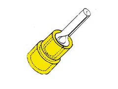 Geel Kabeleindstift 2.8mm