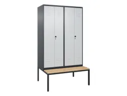 locker voor scheiding van kleding,HxBxD 2120x1200x815mm,4vak