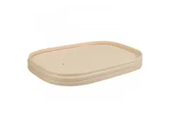 Deksel bamboe papier voor kg bak, 12x25 stuks