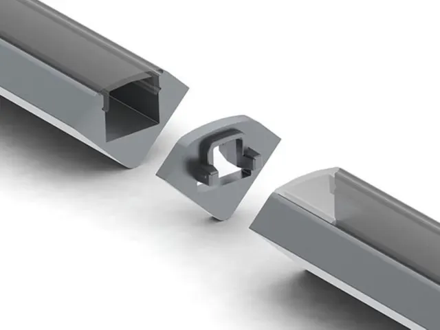 Lineaire Connector Voor Aluminiumprofiel Voor Ledstrip Alu-45 - Zilver