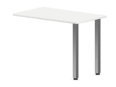 aanbouwtafel,i.h.v.,HxBxD 720-840x1000x600mm,2voeten verchroomd,Bl-wit