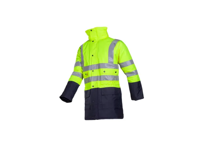 Parka Sioen Stormflash, jaune fluo/bleu marine, taille XL, la pièce