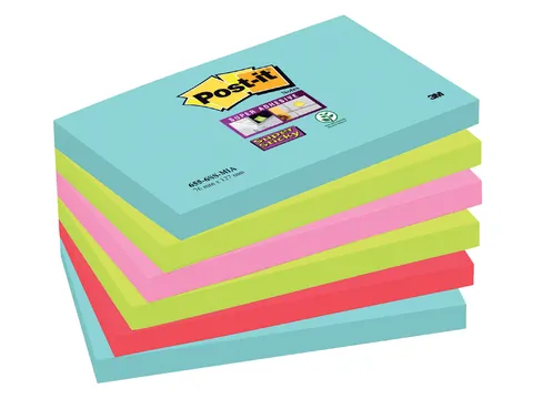 Memoblok 3M Post-it 655 Super Sticky 76x127mm Miami