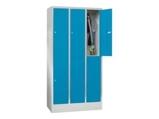 lockerkast,HxBxD 1850x900x500mm,3x2vakken,RAL7035,front RAL5012 - 2