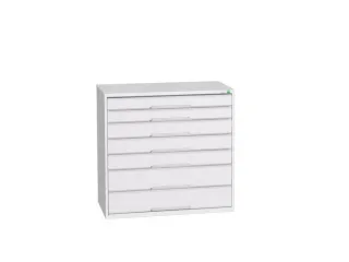 ladekast HxBxD 1000x1050x550mm 7laden romp RAL7035 front RAL7035 - 1