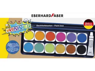Verfdoos Eberhard Faber Winner 12 kleuren incl. mengpalet glutenvrij - 1