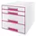 Ladenblok Leitz WOW Cube 4 laden wit/roze