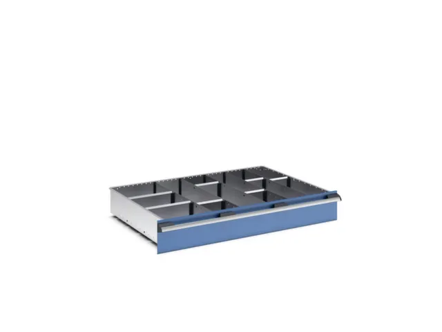 indelingsset,7lengteverdeler/5scheidingsplaten,v. front H 150mm