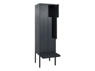 Z-garderobekast,HxBxD 2120x600x815mm,2vak,vak B 300mm,cil.-slot - 2