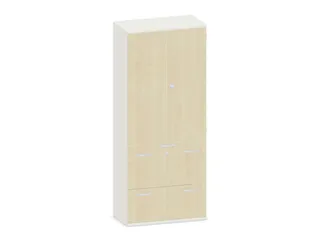 kantoorkast,HxBxD 1920x800x430mm,decor romp wit,decor front esdoorn - 1