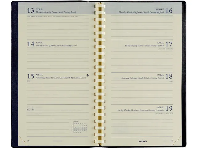 agenda Interplan Genova 6-talig, blauw, 2026