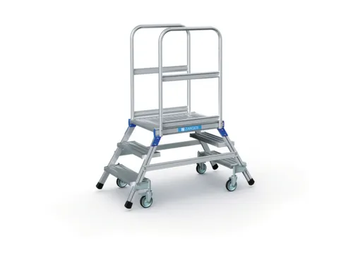 Bordestrap Aluminium Bordes 720x 600x 800mm 2x3treden Aluminium