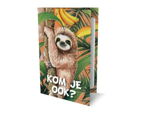 Interstat Uitnodiging Luiaard PK 937 Set van 6 kaarten + enveloppen