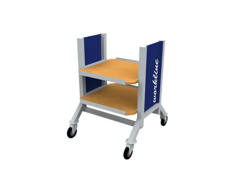 Mobiele Bijzettafel 900x610x950mm 2verstelbare/uitschuifbare Legborden