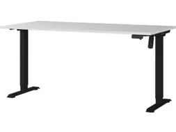 Elektrisch ihv bureau,HxBxD 710-1190x1600x800mm,blad lichtgrijs