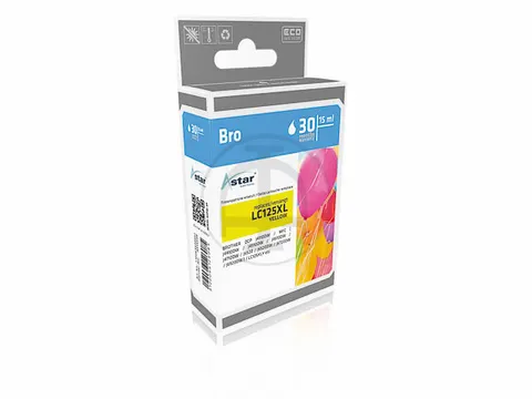 Astar Brother LC125XLY MFCJ Inkt Geel HC Rebuilt 1200 Pagina's 13.1