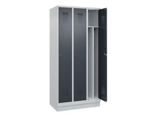 locker voor scheiding van kleding,HxBxD 1950x900x500mm,3vak