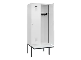 locker met bank,HxBxD 2120x800x815mm,2vak,vak B 400mm,cilinderslot - 1
