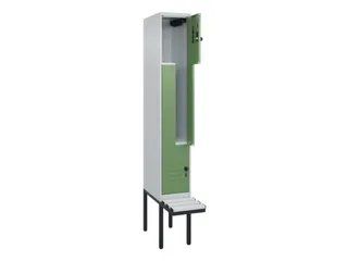 Z-garderobekast,HxBxD 2120x300x815mm,2vak,vak B 300mm,draaigrendel - 2