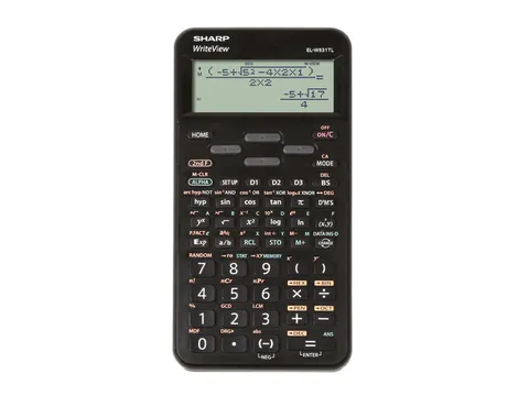 Calculator Sharp ELW531TLBBK zwart wetenschappelijk write view
