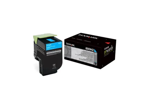 Tonercartridge Lexmark 80c0h20 Cyaan