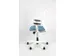 Chaise de bureau Linea Tekna White 01 bleu clair/blanc
