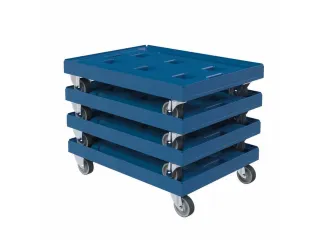 transportwagen,stapelbaar,draagverm. 300kg,laadvl. LxB 804x602mm - 2