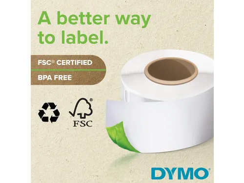 Etiket Dymo 2177564 Adressering 25x54mm 6 rollen á 500 stuks wit