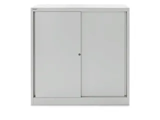 Schuifdeurkast Hxbxd 1181x1200x430mm 3oh 2legborden Staalplaat Ral7035 - 2