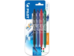 Gelroller Pilot Frixion Ball Clicker 07 Medium Assorti blister 4 stuks