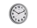 Horloge murale MAULstep Quartz Ø30x5cm plastique Argent/blanc silenci