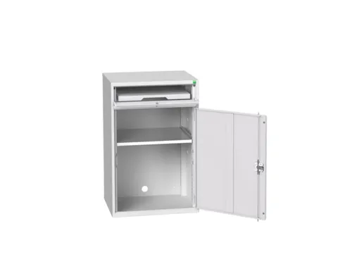 pc-kast 1000x650x550mm toetsenbordblad RAL7035