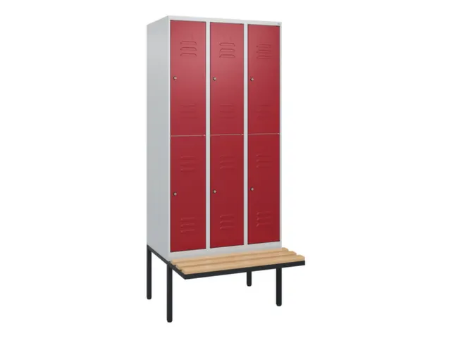 Dubbeldekse dekenkist,HxBxD 2120x900x815mm,3x2vak.,vak B 300mm