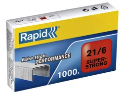 Nieten Rapid 21/6 gegalvaniseerd super strong 1000 stuks