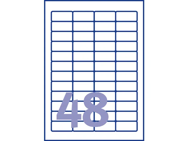 Etiket Avery L4736Rev-25 45.7X21.2Mm Afneembaar Wit 1200 Stuk