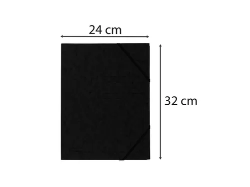 Elastomap z/klep. ge druckt 355g zwart
