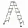 trapladder,NL,beide zijden,2x7aluminium gegroefd,balk L 1,9m,aluminium