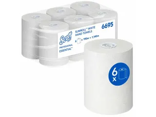 Scott 6695 handdoekrol Essential Slimroll 1-laags Wit 6 rollen - 1