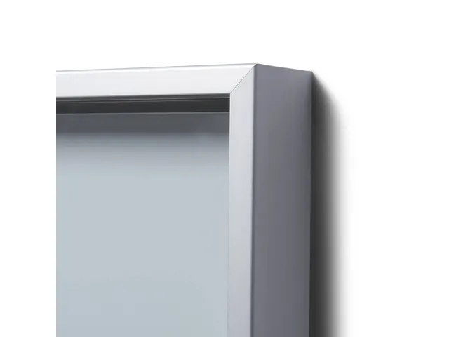Vergrendelbaar notitiebord Indoor Slim 24xA4 met Schuifdeuren Zilver
