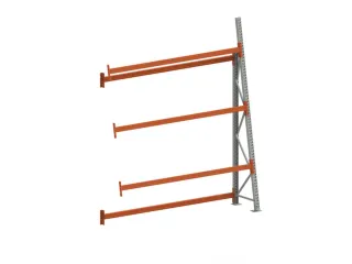 magazijnrek voor profielen,aanbouwveld,eenzijdig,HxBxD 3300x2700x700mm - 3