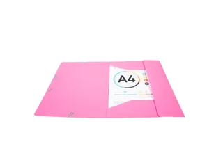Elastomap 3 kleppen polypropyleen ondoorschijnend Eco A4 Fuchsia - 5
